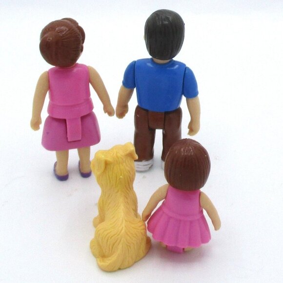 Vintage Fisher-Price Miniature Doll House Family & Dog Set - Picture 2 of 3